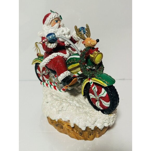 Fitz & Floyd Musical Motorcycle Adventures of Santa Claus Jingle Bells  2004 - Picture 2 of 8